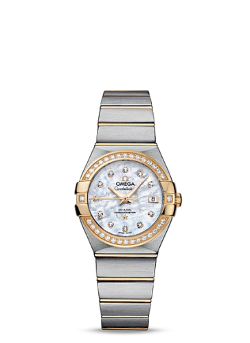 Omega Constellation Co-Axial 27 Brushed Stainless Steel / Yellow Gold / Diamond / MOP